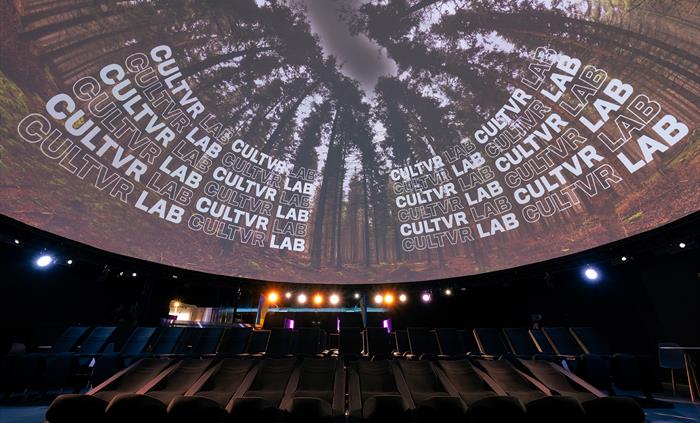 Image showcasing CULTVR cinema and dome screen